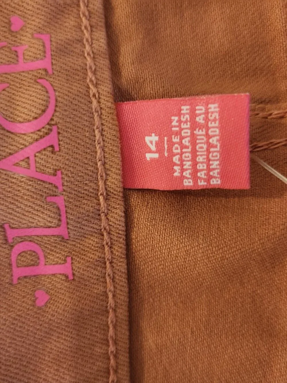 Children's Place Flare Jeans coral colored NWT Size 14